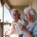 smiling senior enjoying summer safely with synergy homecare caregiver in prescott valley, arizona