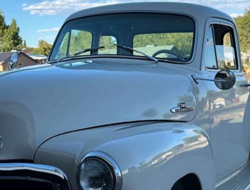Glossy restored 1950s Chevrolet pickup after detailing in Prescott Valley, Arizona