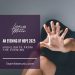A person seated in the background with one hand extended toward the camera, beside a dark purple Lisa Mitts concert recap graphic
