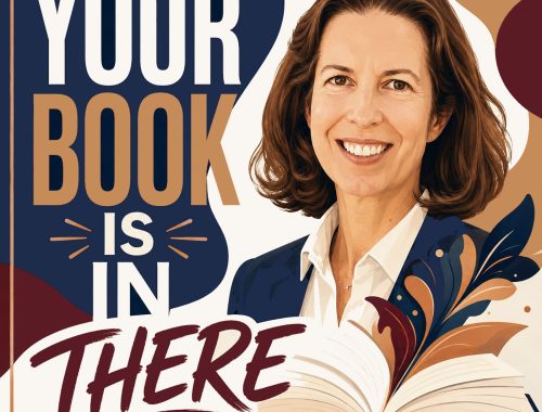 Hardcover-style author brand imagery for Veiled Halos and Your Book Is In There